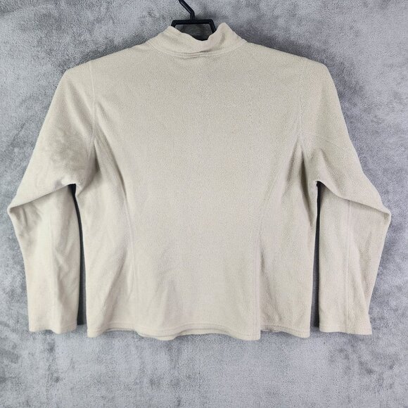 Womens Beige The North Face Fleece Pullover Sweatshirt 1/4 Zip Long Sleeve XL - Picture 11 of 14